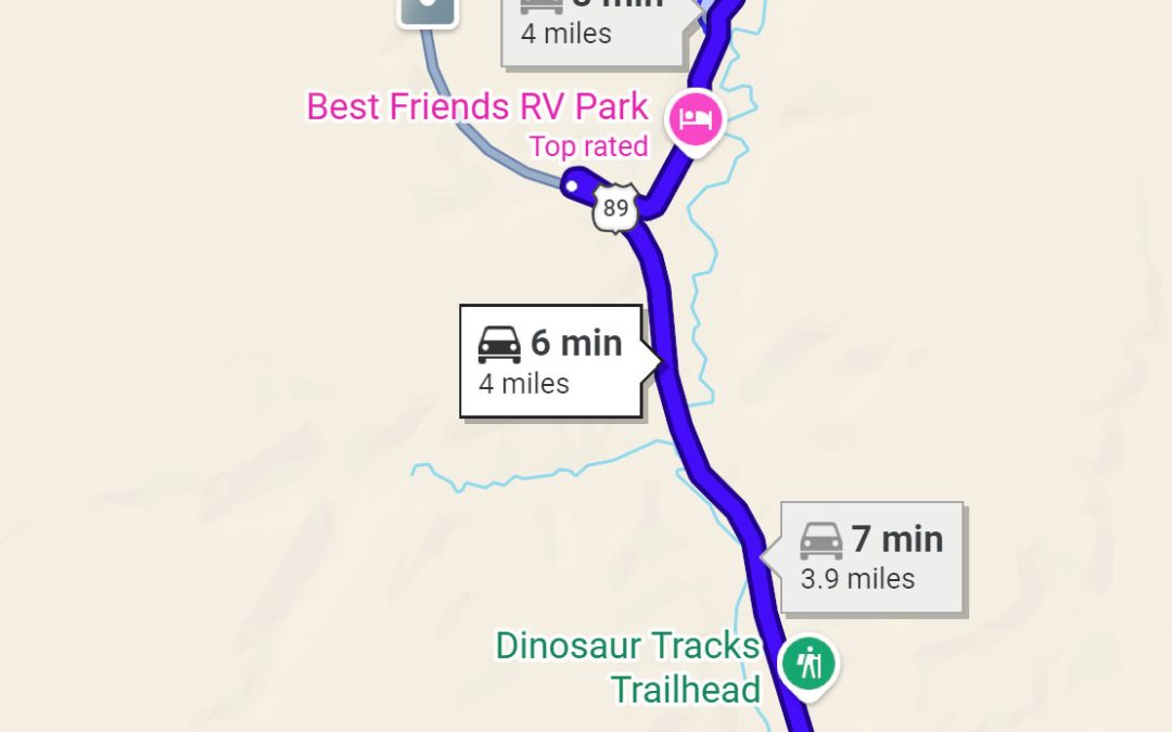 Driving distance to Best Friends from this rental home in Kanab